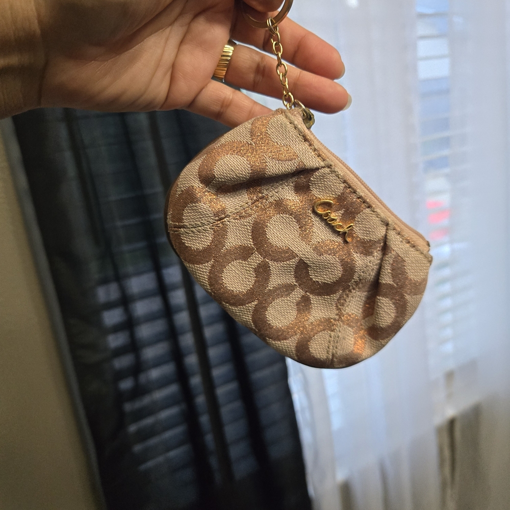 Coach Tan Signature Coin Purse